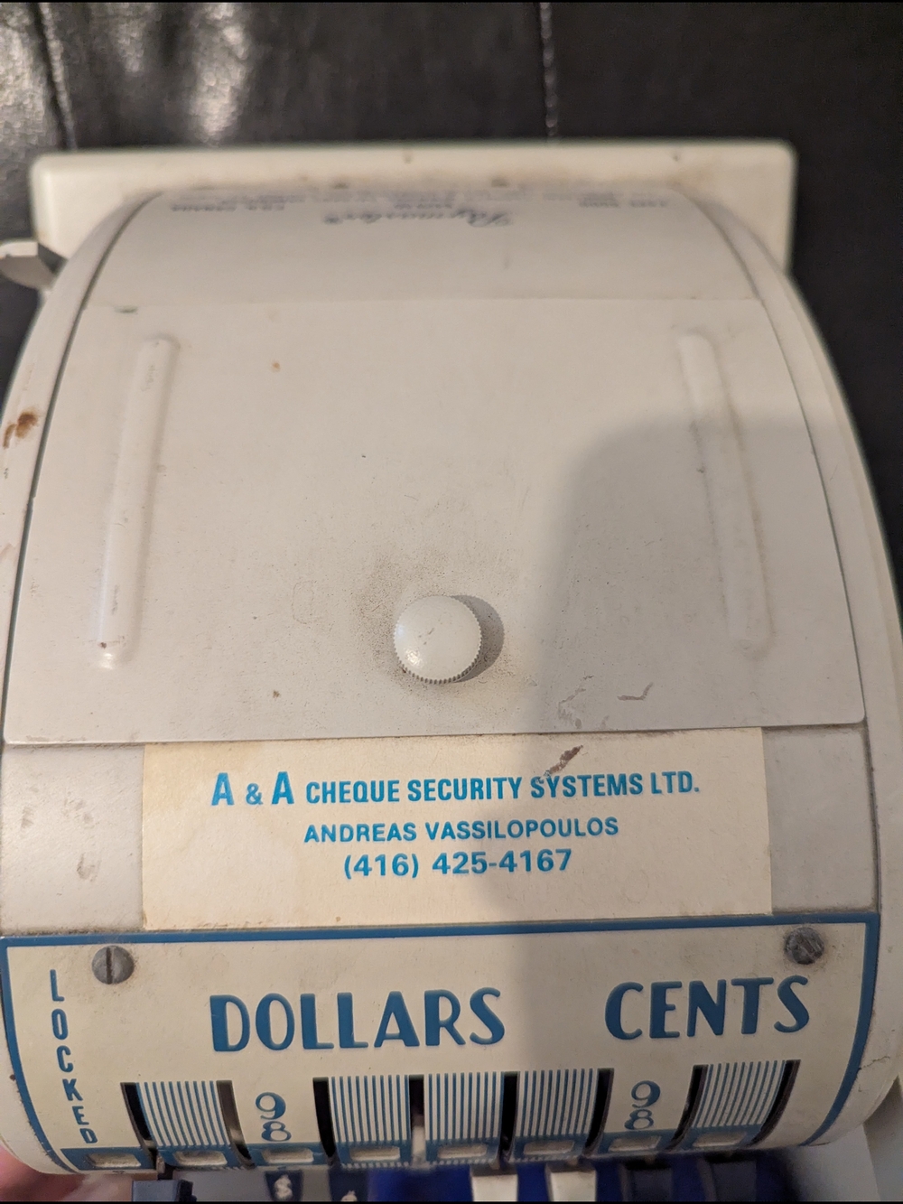 Vintage Paymaster Ribbon Writer Check Protector Machine - Picture 5 of 6